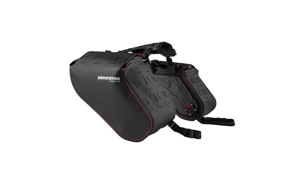 Enduristan Blizzard 2.25 saddlebag pair, studio shot