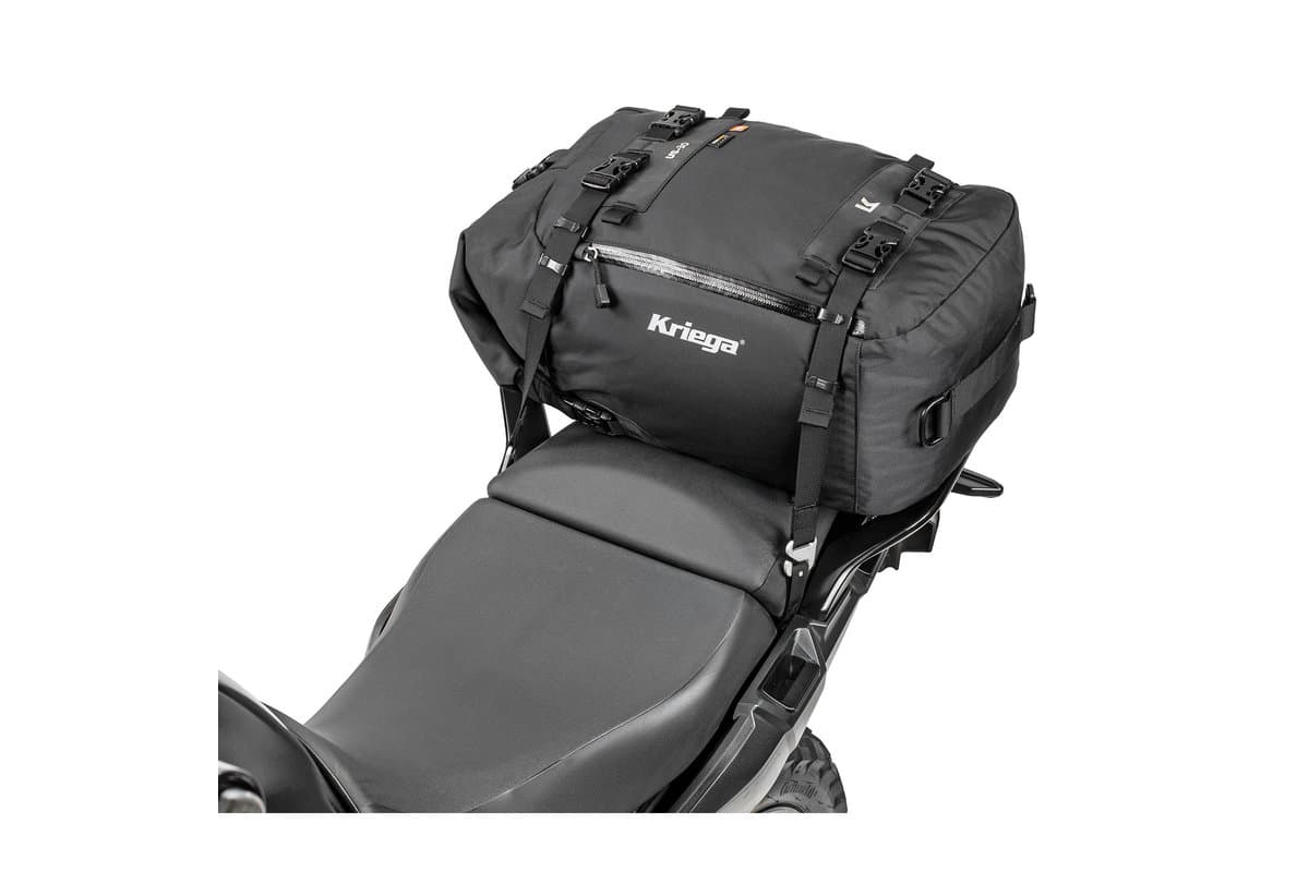 US-30 mounted on a motorcycle pillion seat