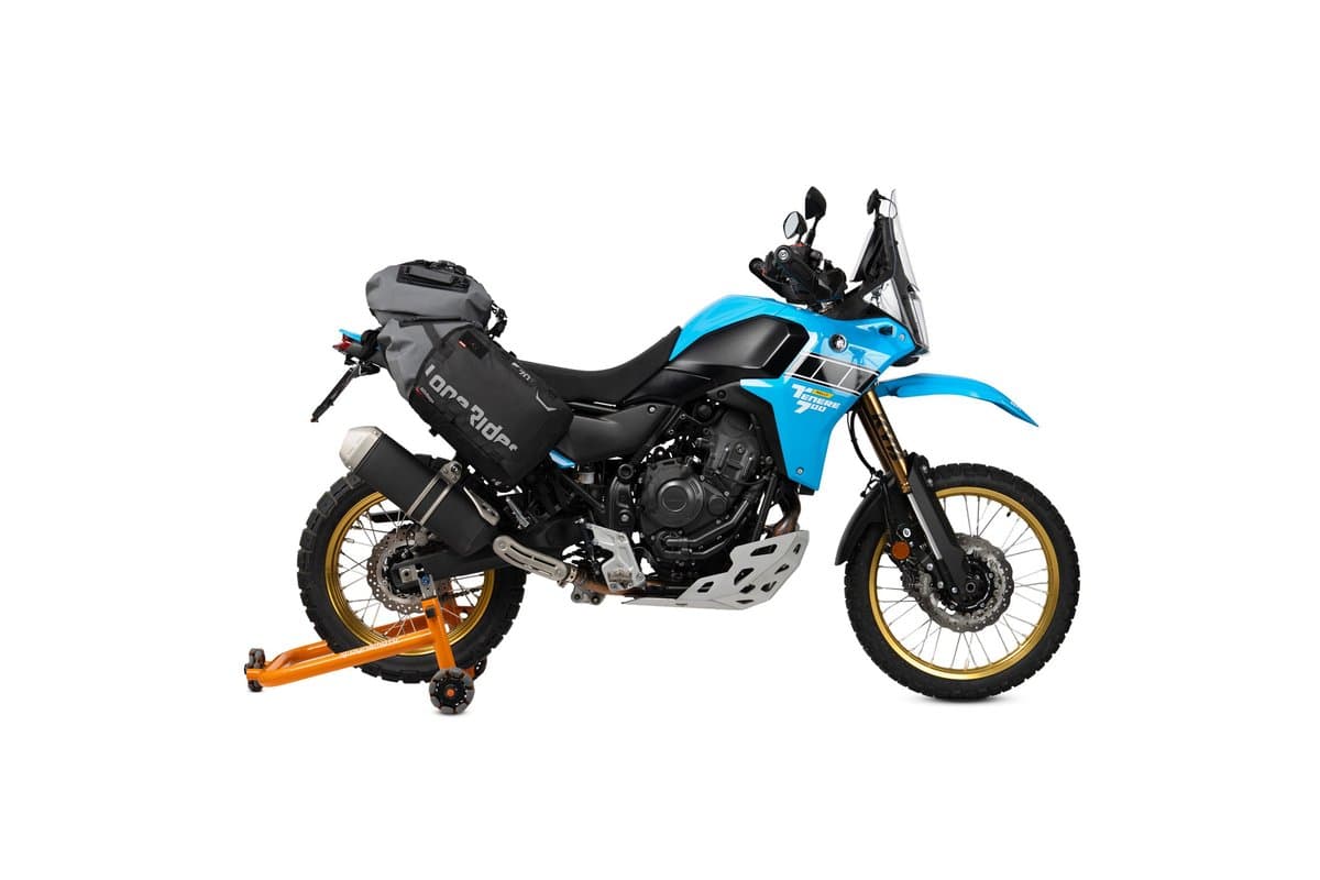 ADVBags 70 mounted on a Yamaha Tenere 700, side view