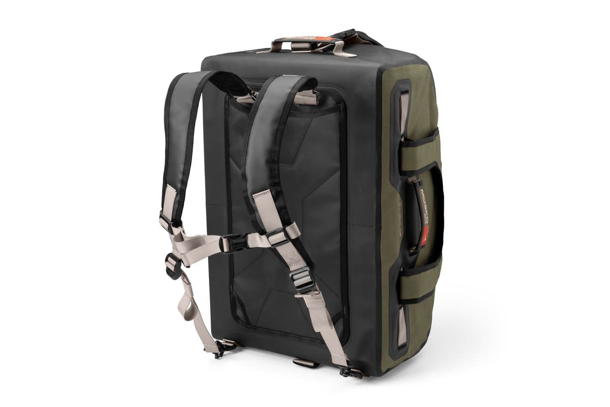 Alpine 50L Duffle with its backpack straps deployed