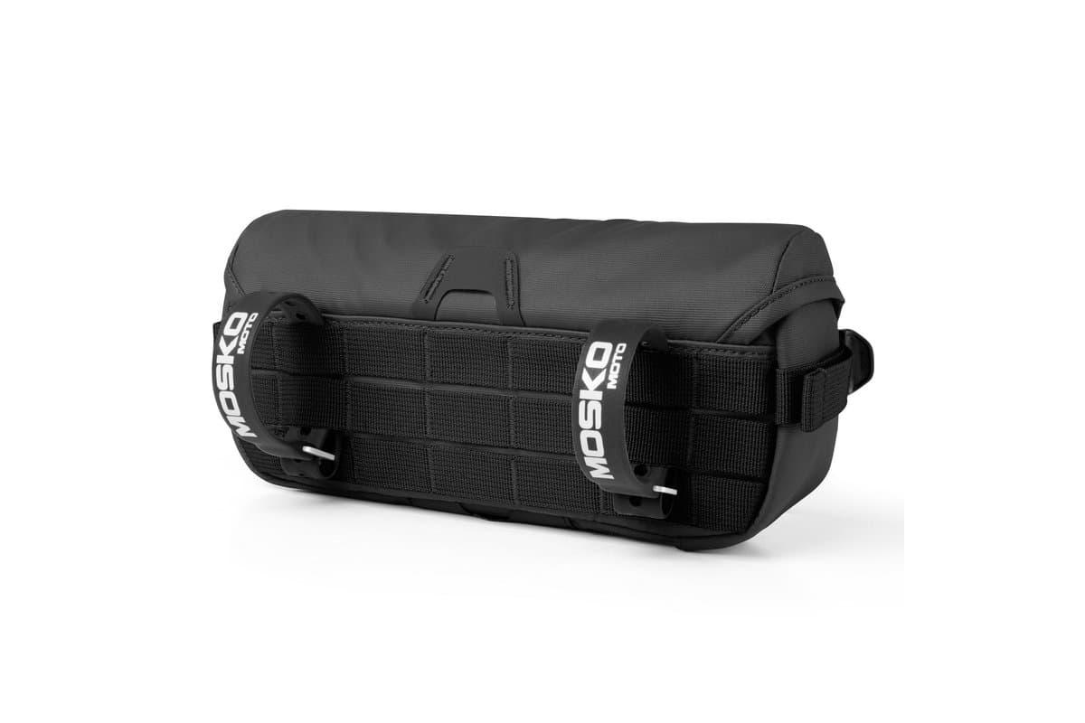 Back of the Gnat Handlebar Bag with its two Voile mounting straps