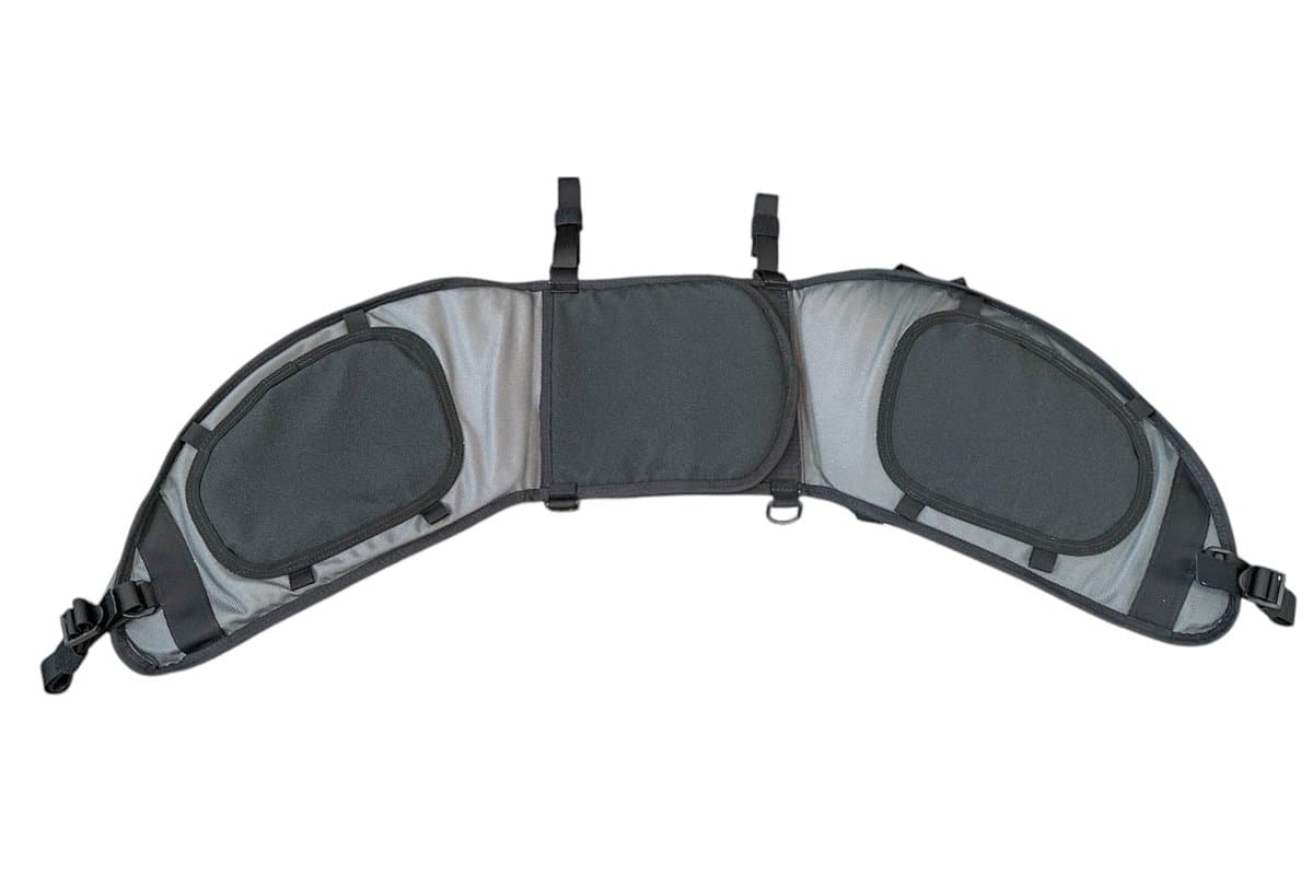 Back of the holsters showing the rub pads and seat cradle