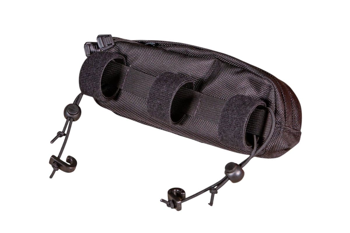 Back of the Ledge bag showing the mounting straps and anti-rotation shock cords