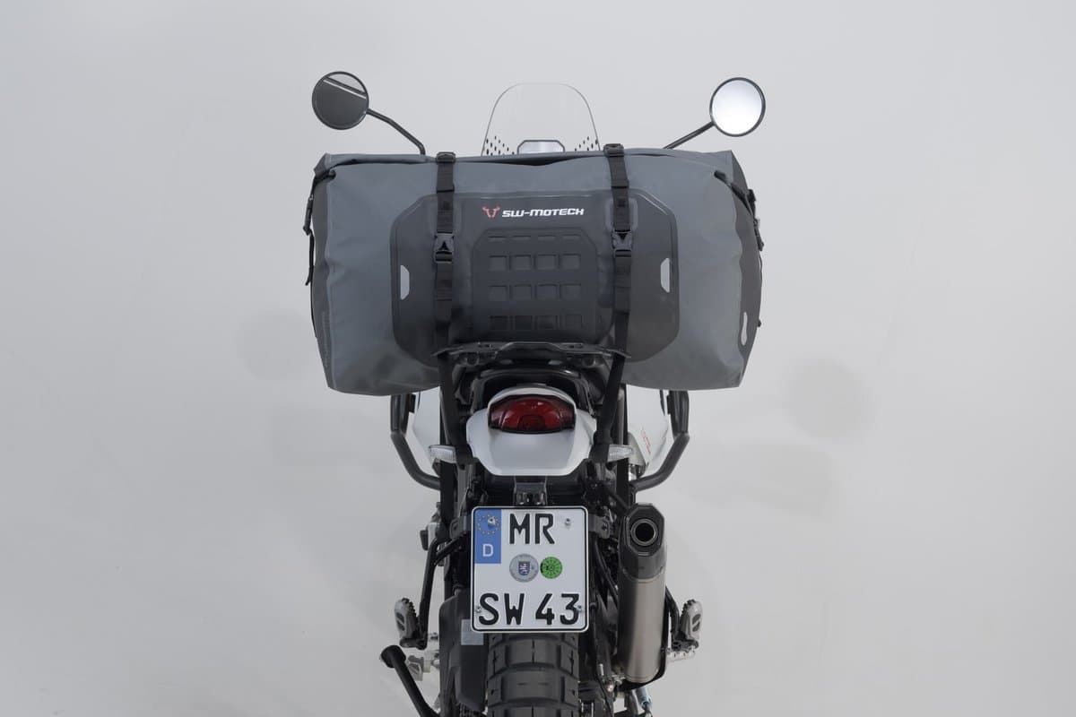 Drybag 600 on the DesertX seen from behind