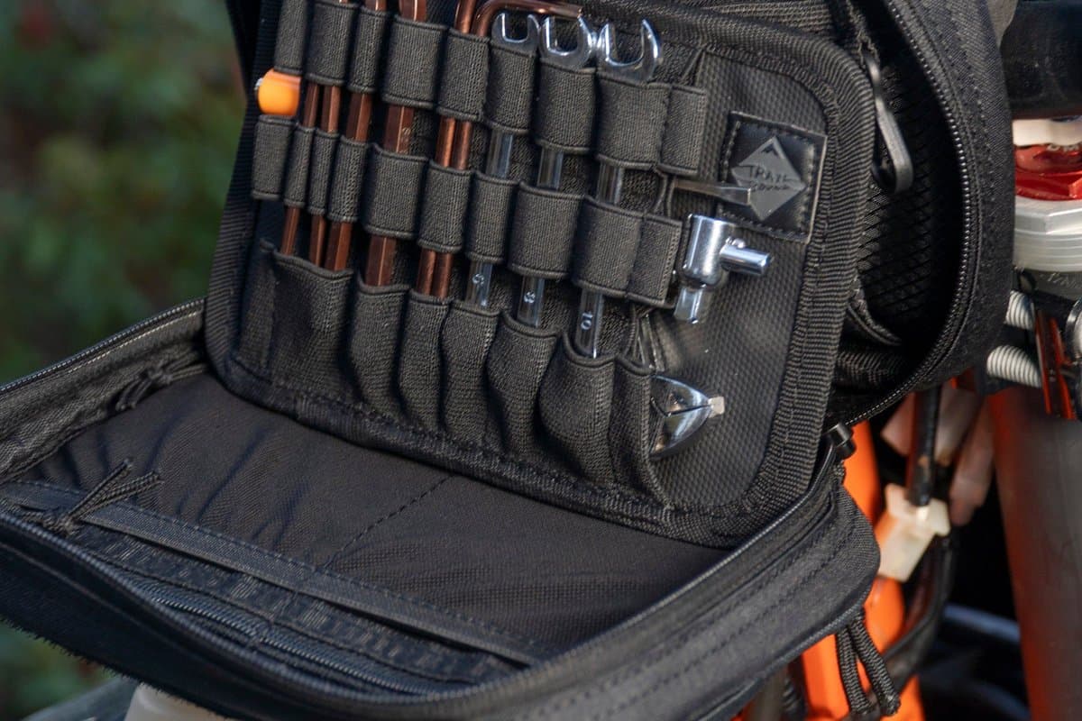 Pad Pack Medium 2 Pocket open with its tool organizer panel