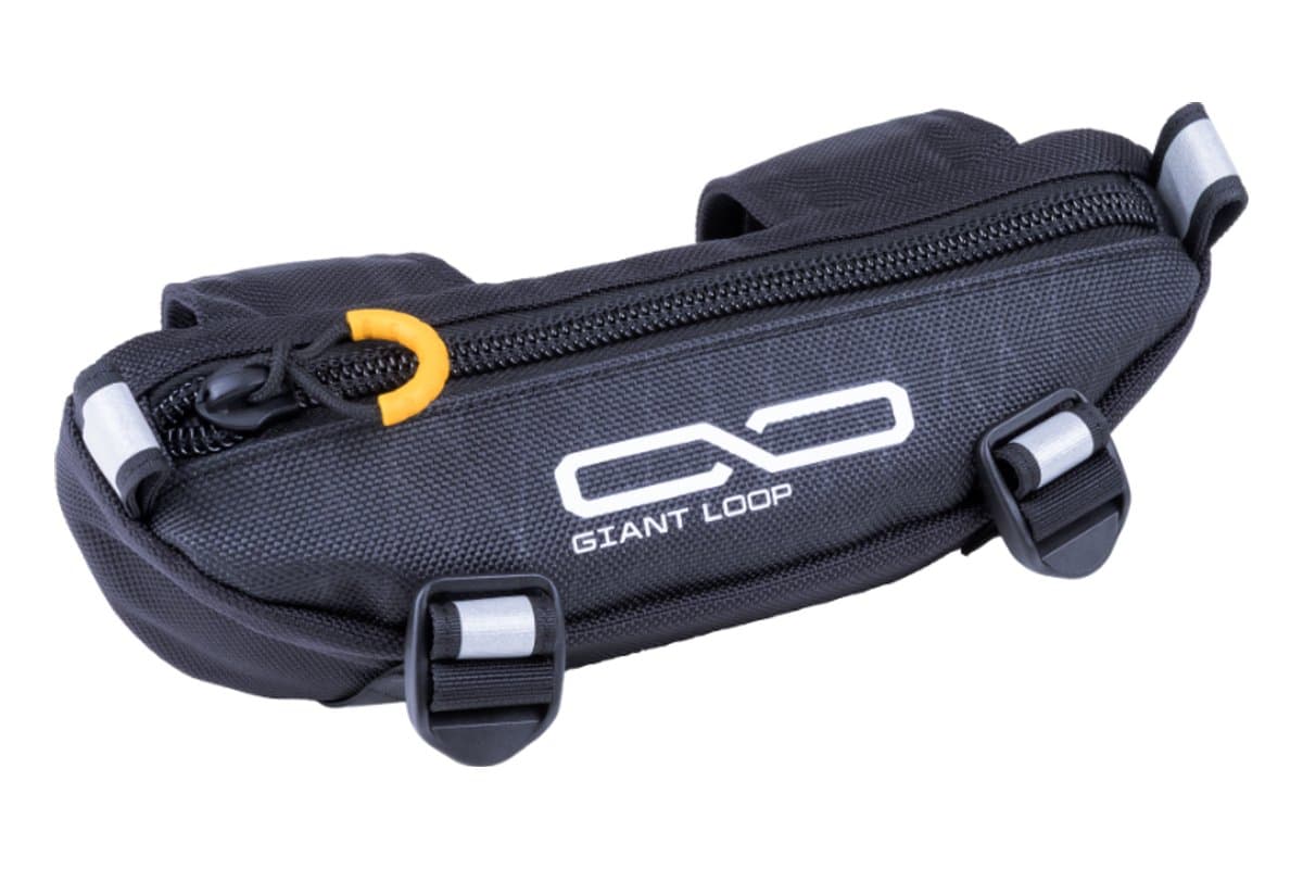 Giant Loop Zigzag handlebar bag, three-quarter view