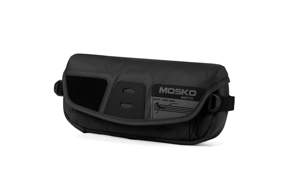Mosko Moto Gnat Handlebar Bag in Triple Black, front view