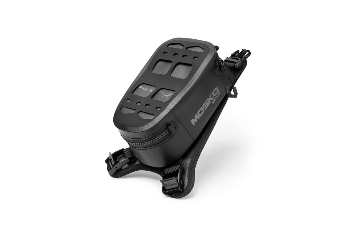 Mosko Moto Pico Tank Bag V2.0 in Triple Black, studio shot