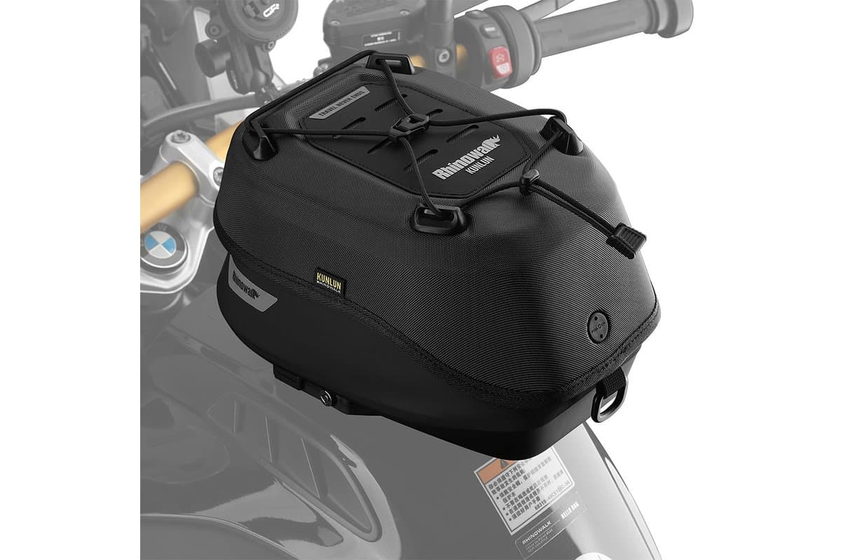 Rhinowalk Kunlun 4.5L hard-shell tank bag on a tank-ring base