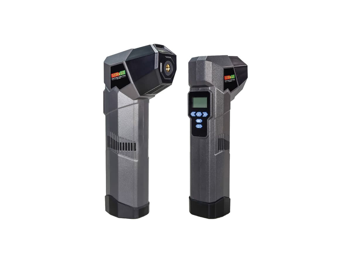 Two views of the CL-RCP showing the outlet and the digital display with control buttons