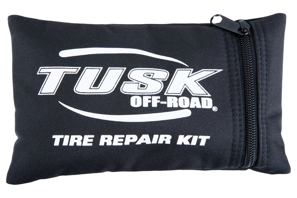 The Tusk Tire Repair Kit packed in its zippered nylon pouch