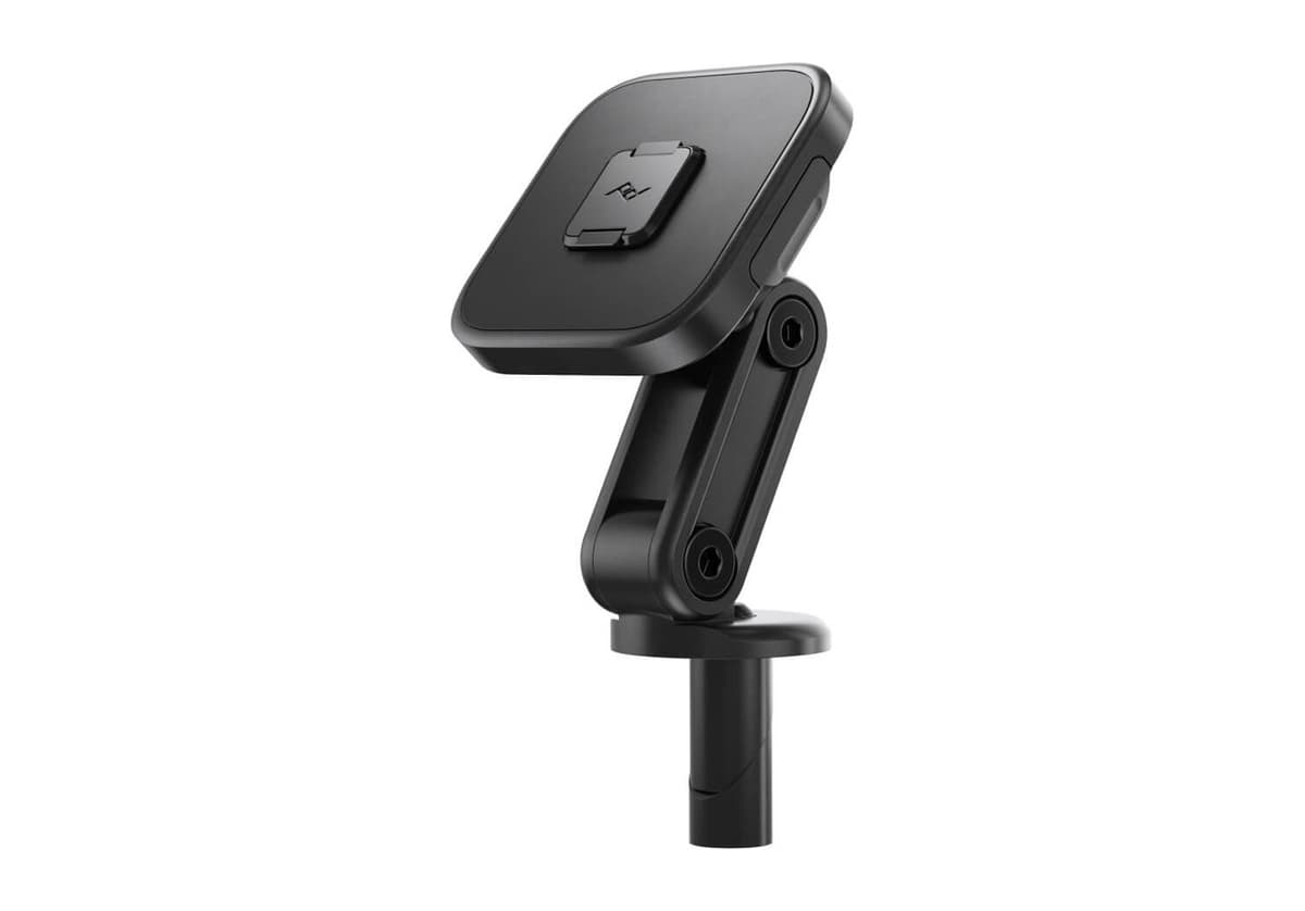 Peak Design Motorcycle Stem Mount with expansion plug, two-piece arm and square SlimLink head