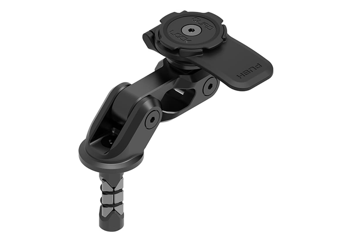 Quad Lock Fork Stem Mount PRO with expanding stem plug, adjustable knuckle and twist-lock head