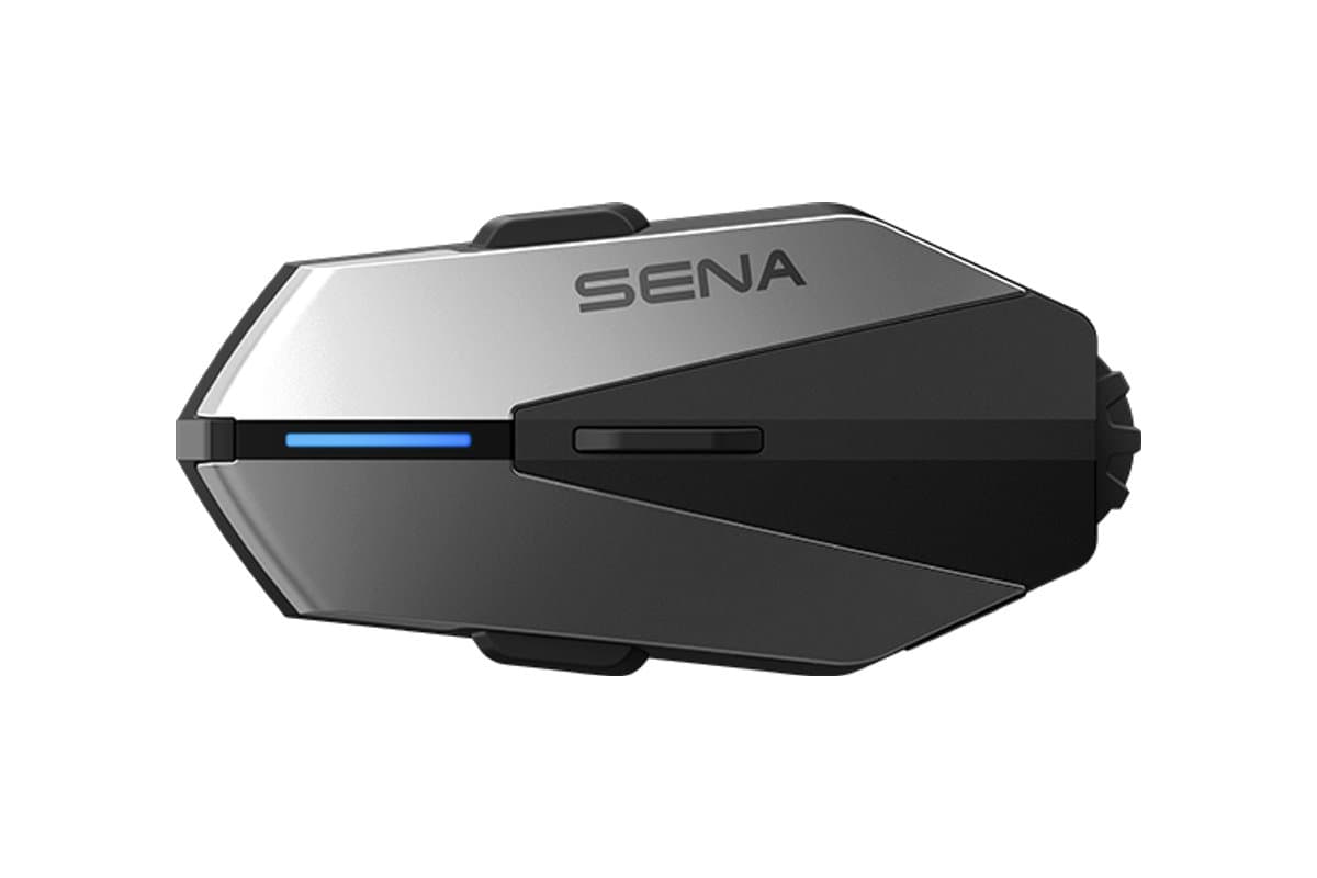Sena APEX Plus main unit with Silver Stone faceplate, front view