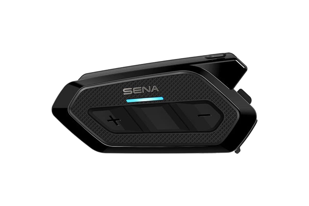 Sena Spider RT1 main unit, front view showing the three buttons