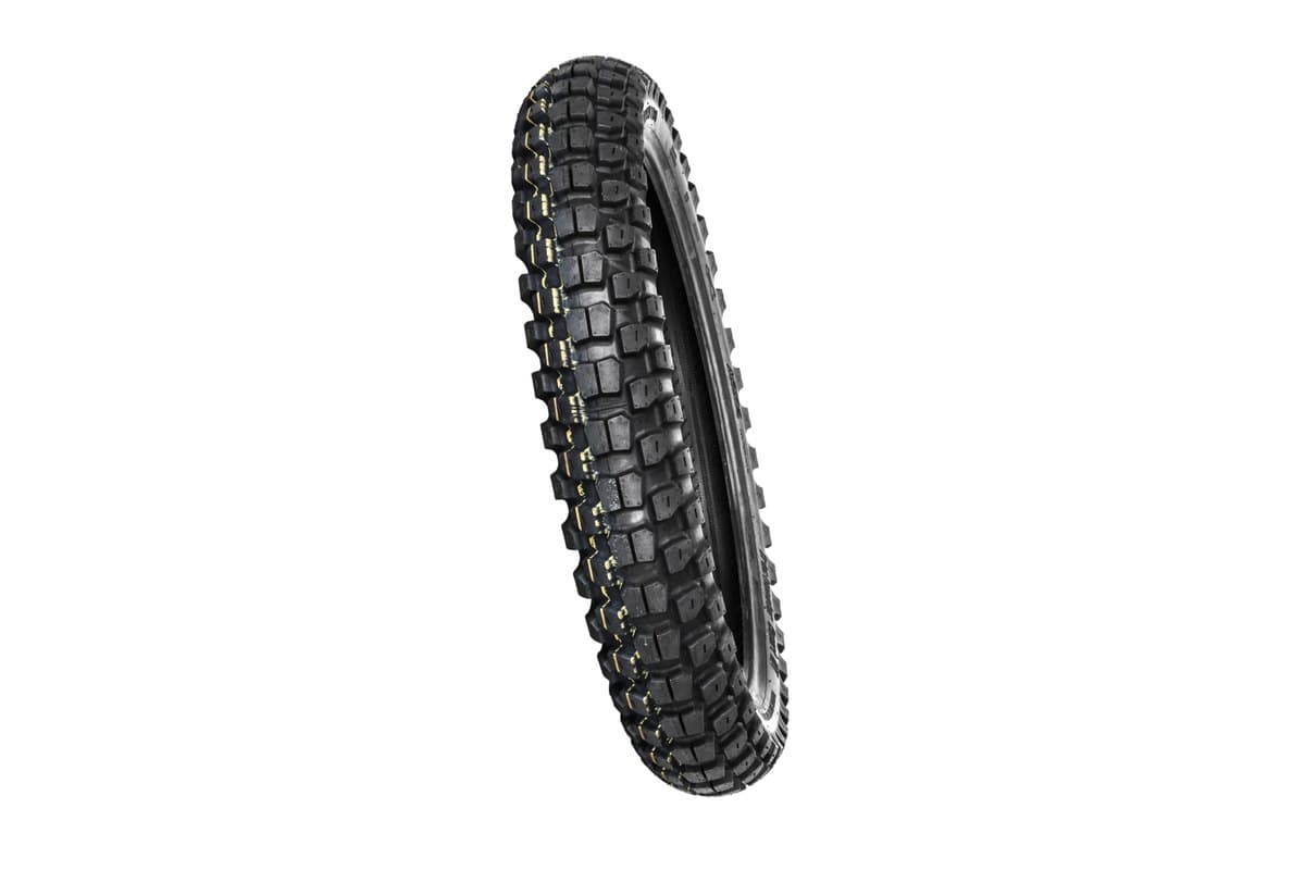 Motoz Tractionator Desert H/T: the front tire on its own, whole tire standing at a slight angle